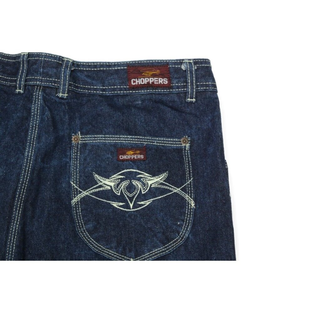 Vintage 80s Jeans Mens Blue Choppers Brand Cotton Embroidered Retro sz 38 /129